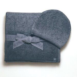 Barefoot Dreams CozyChic Lite Confetti Beanie Scarf Set OS Deep Sea Blue Indigo